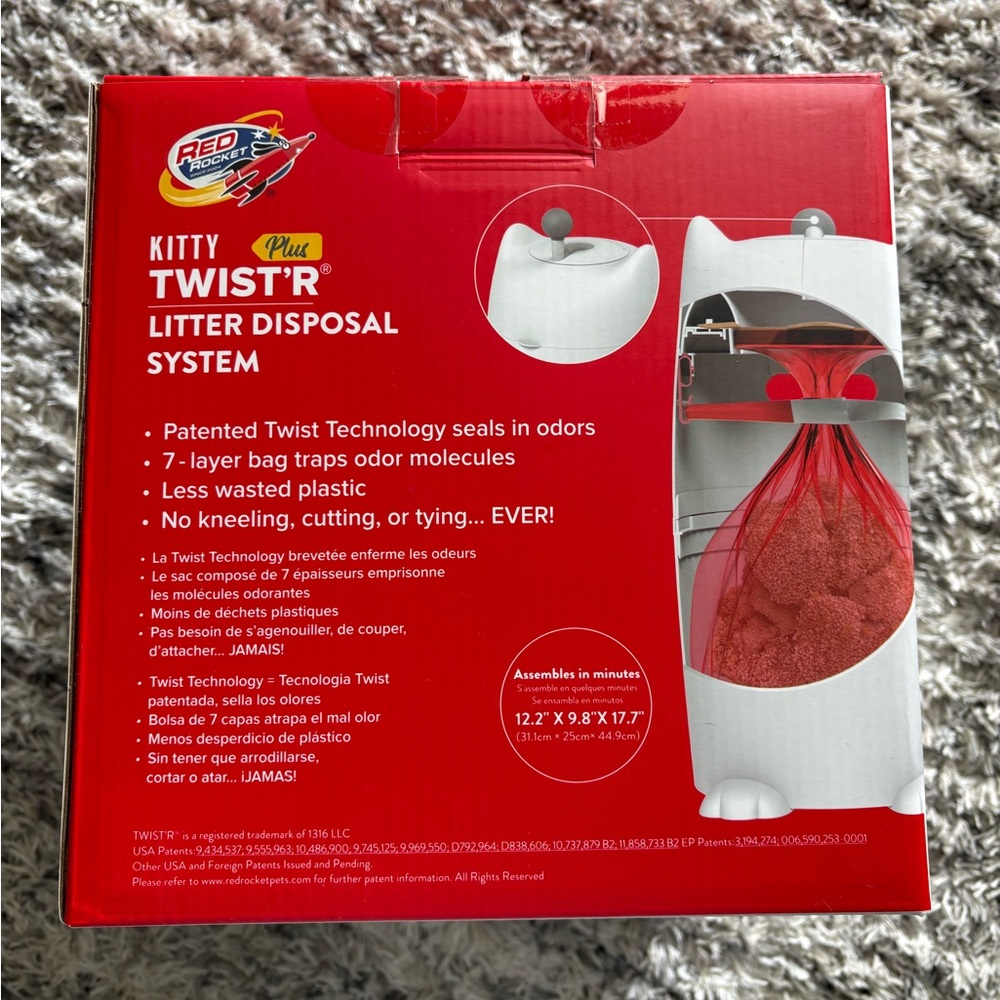 Red Rocket Kitty Twist'r Litter Disposal & REFILL bags - Picture 3 of 7